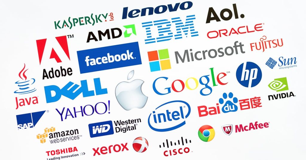 Logo-logo dari perusahaan besar dunia