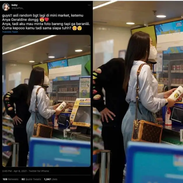 Post Micro-KOL yang memperlihatkan Anya Geraldine dengan seorang pria misterius sebagai Strategi Digital Campaign FMCG Zinc